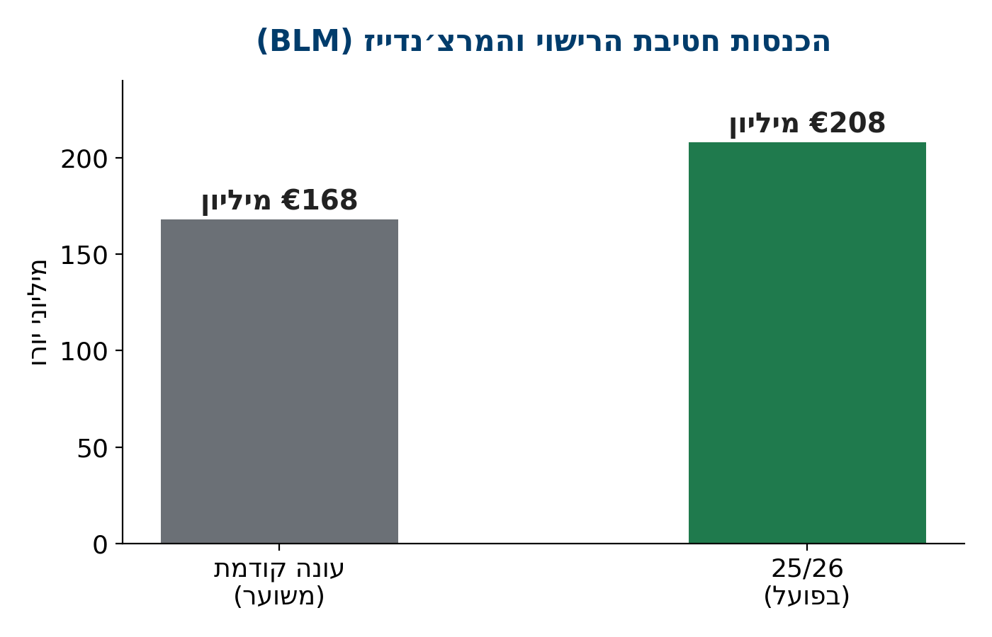 גרף צמיחת הכנסות חטיבת BLM